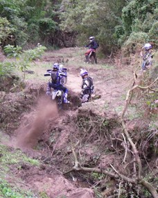Brad blasting up a bank 