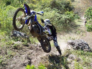 This rocky section had guys just “throwing” everything at it