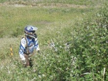 One poor rider “lost” his bike on the  3rd Advanced section.